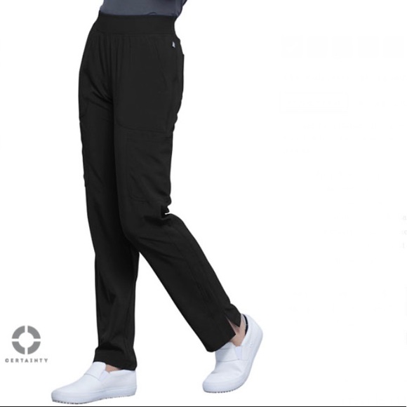 Mid-rise Tapered Leg Pull On Scrub Pant (Black) - Picture 4 of 5